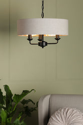 Laura Ashley Sorrento 3 light Black